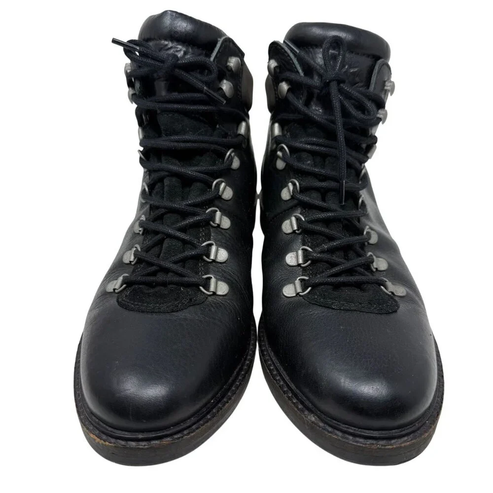 Pajar Canada Mens Black Leather Lace-Up Boots Size 11 Waterproof Impermeable